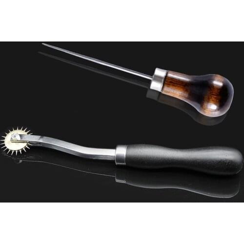 MIUSIE Professional stainless steel leather super seam wheel gear boutique single gourd cone sewing leather craft tool gear kit