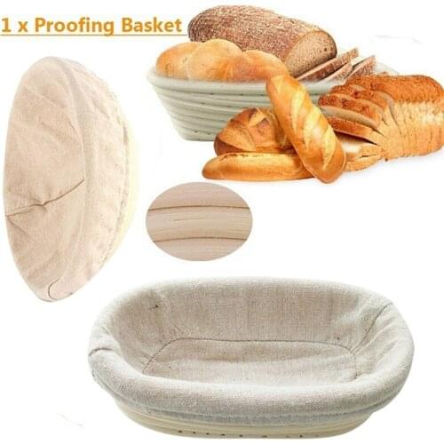 Fermentation Rattan Woven Basket Bread Proofing Baskets Multipurpose Storage Baskets with Liner @LS