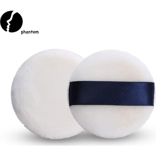1PC Pure Cotton Loose Powder Cosmetic Puff Super Soft Double Sided Flocking Powder Puff Round Facial Portable Puff Sponge Tools