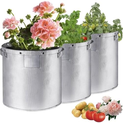Durable Waterproof Garden Pots Planters Grow Bags for Vegetables Non-woven Potato and Tomato Planting Flower Pot garden Tool D30