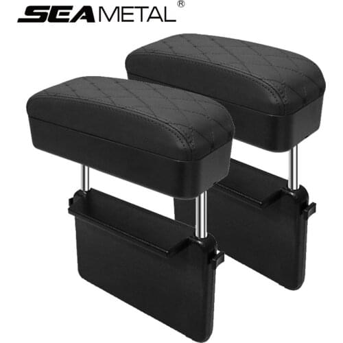 PU Leather Car Armrest Storage Box Universal Car Seat Side Armrest Cushion Adjustable Auto Elbow Support Long Trip Arm Rest Pads
