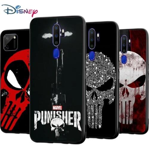 Marvel Punisher Skull For OPPO A5 A9 A7 A11X A1K A12 A12E A31 A32 A53 A53S A72 A73 A93 AX7 Pro 2020 Silicone Phone Case