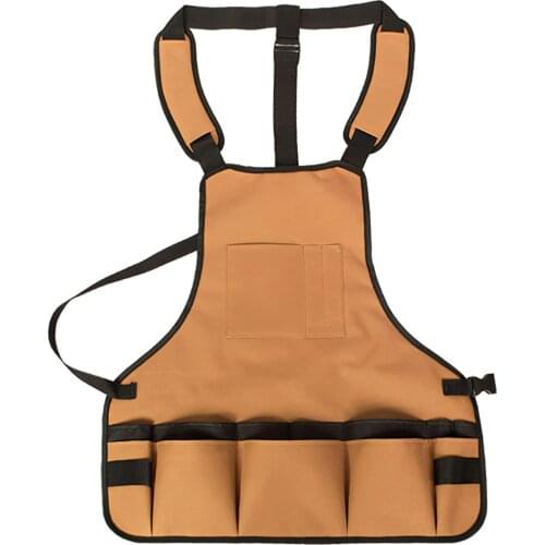 Gardening Apron Oxford Cloth Baker Apron Adjustable Barber Apron Multifunctional Gardening Pinafore Multi Pockets for Outdoor