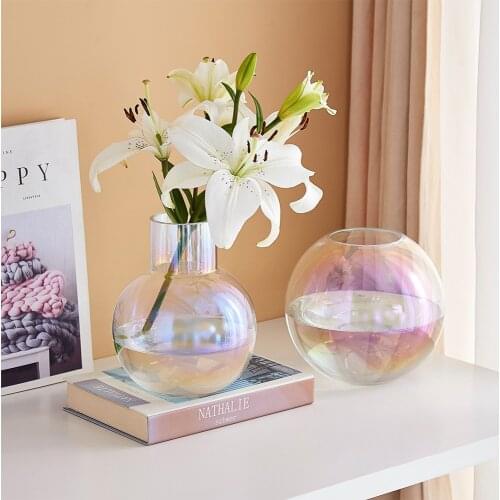 Glass Vases For Flower Arrangements Bathroom Decoration Accessories Terrarium Flowers Vase Living Room Decor Home Decoration