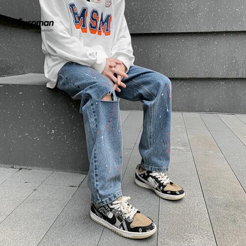 SYCPMAN Straight Jeans For Men