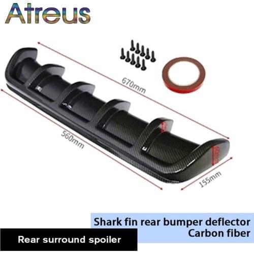 Atreus Universal Car Rear Bumper ABS Stickers for Ford Focus 2 3 VW Passat B6 B5 B7 T4 Skoda Rapid Fabia Octavia A5 A7