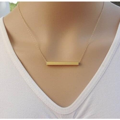 Women Winter Punk Long Strip Pendant colar longo Chain cheap Costume Sweater Necklace plated jewelry