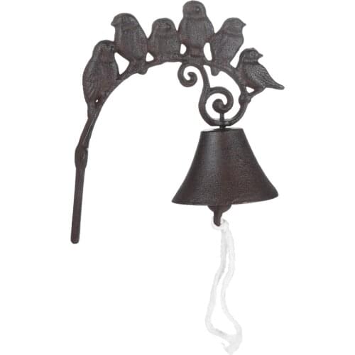 1set Birds Iron Door Ring Dinner Bell Antique Wall Mounting W/screw Garden/Home/Bar/Restaurant/Cafe/Shop Entrance Welcome Decor