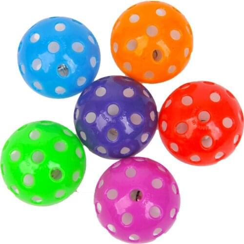 1pc Plastic Small Cat Pet Sound Toy Cat Toys Hollow Out Round Pet Colorful Playing Ball Toys With Small Bell Cat Products