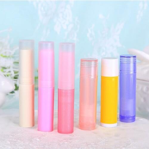 100pcs Empty Cosmetic Containers Refill Lip Gloss Tube Balm Caps Container Lipstick Tubes Makeup Travel Packaging Tools 4g 5g