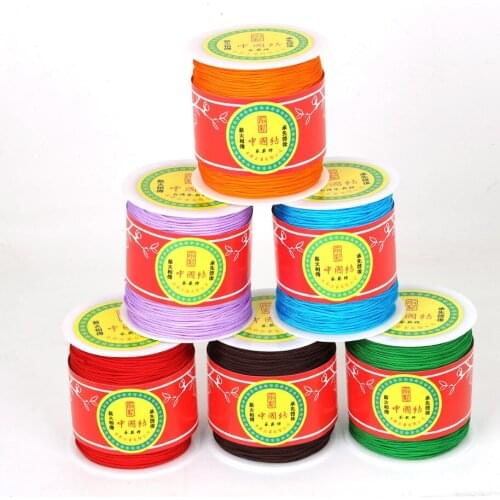 150Yards/300 Yards Mix Nylon Satin 1mm/1.5mm Chinese Knot Cord Silky Macrame Cord for DIY Handicraft Tool Hand Stitching Thread