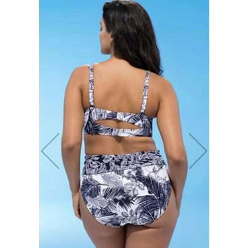 2020 Sexy Large Size Push Up Swimwear Printed Bikini Women Swimsuits Plus Female Biquini High Waist Bandage Bathing Suit Body