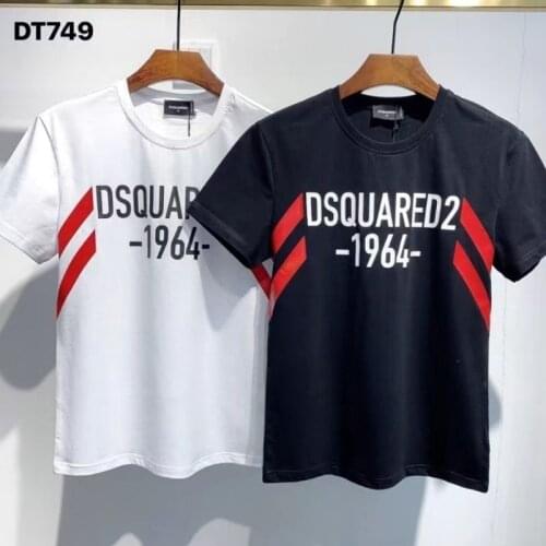 2021 Men/Women Fashion City Printing Letters DSQ2 Classic Slim T-shirt Short-sleeved Trend DT749