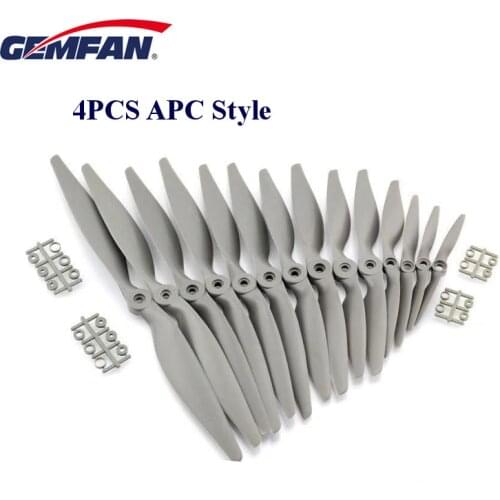 4PCS Gemfan APC Nylon Propeller 5050 6040 7050 7060 8040 8060 9045 9060 1050 1060 1070 1155 1260 1365 1470 Prop For RC Airplane