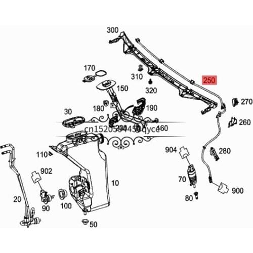 Car fuel tank hose W205 C180 C220mer ced esb enzC200 C63 486 480 477 Refueling nozzle connection pipe