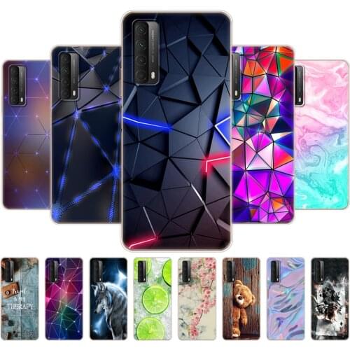 For Huawei P smart 2021 Case 6.67" Soft Tpu Silicon Phone Cover on P Smart 2021 Bumper Protective Funda Shell Etui phone Bag cat