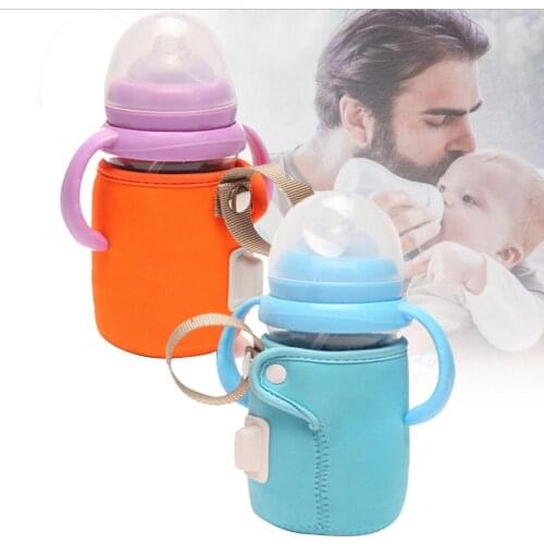 USB Baby Bottle Heating Cover Anti-scalding Anti-slip Insulation Bag Car Portable Milk Warmer Baby Bottle Heating Cover
