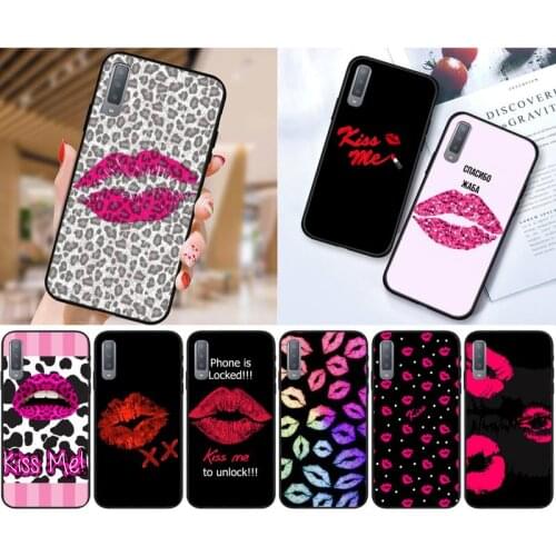 Zororong red Lips kiss Phone Case For Samsung Galaxy S10 20 Note10 20 A30 50 70 71 Plus Ultra