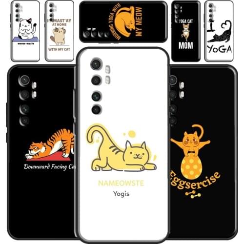 Funny yoga cat Phone Case For Xiaomi Mi 11 Lite 9 10 9T 10T Pro POCO X3 M3 Pro F3 Mi 11 Ultra Back Cover