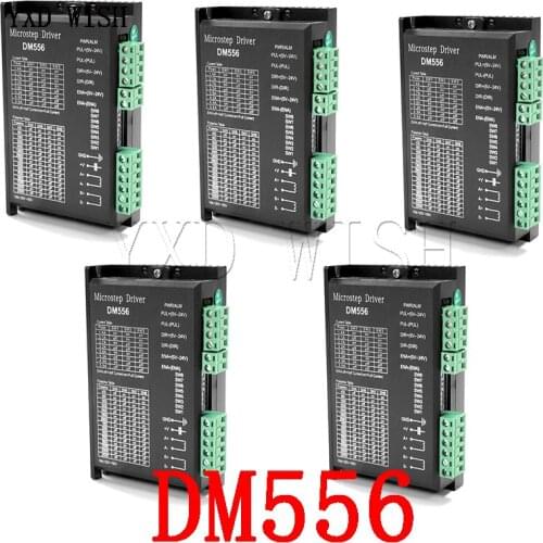 5pcs Stepper Motor Driver DM556 2 phase 42/57 Stepping Motor Controller 24V-50V NEMA23 NEMA34 DM556 Stepper Motor Controller