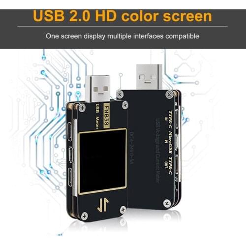 FNB38 USB LCD Current Voltmeter QC4 PD3.0 2.0 PPS Fast Charging Protocol Tester