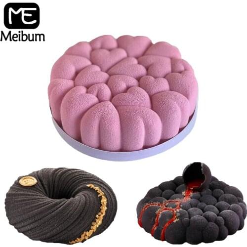Meibum Mousse Pastry Pan 3 Types Cake Decorating Tools Silicone Baking Mold Party Dessert Mould Kitchen Accessories Bakeware Set