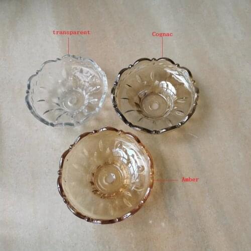 2pcs/lot 120x42mm European style crystal lamp clear arm flower glass bowls chandelier tray lighting accessories