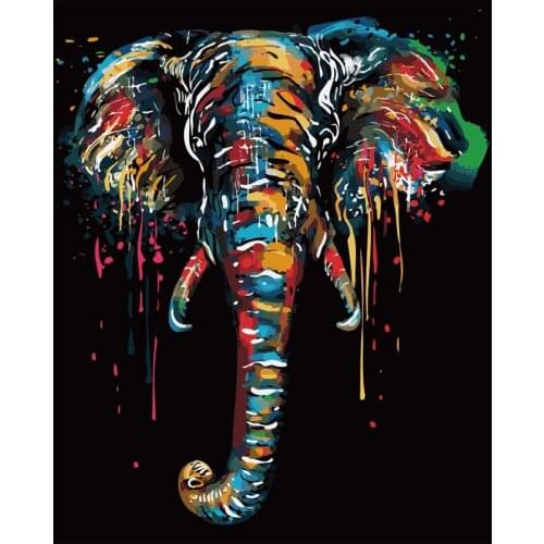 Painting By Number DIY Dropshipping big size Painted under the stars Animal Canvas Room Decoration Art picture Child Gift