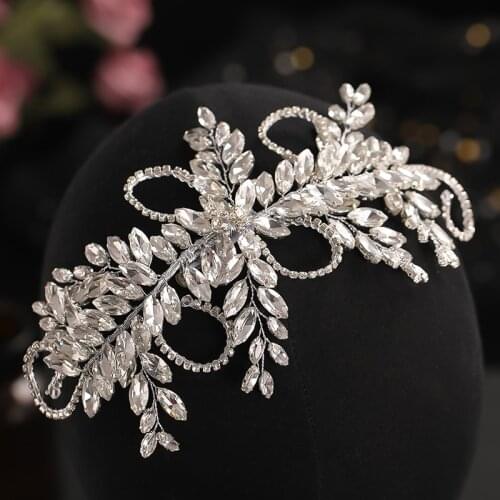 Classic Crystal Wedding Headwear Rhinestone Hairband Bridal Hair Accessories Headdress Bridal Crown Dinner Party Accessories