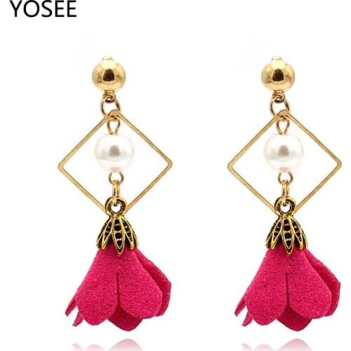 Hot Sale New Bohemian Fashion Big Brand Leather Fringed Statement Earrings Jewelry Women Wedding Party Drop Dangle Earrings