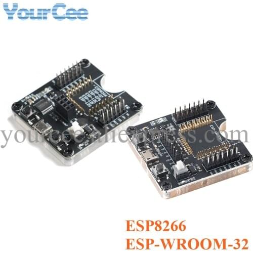ESP8266 ESP-WROOM-32 Development Board Test Programmer Socket Downloader Burning Fixture Tool for ESP-01 ESP-12S ESPWROOM-32