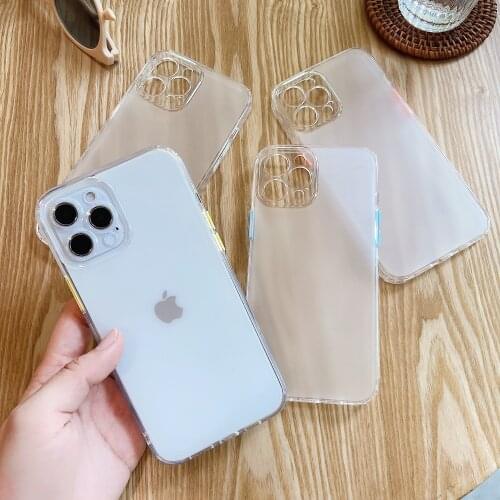 For iPhone 11 12 Pro Matte Transparent Soft TPU Silicone Clear Cover For iPhone 7 8 Plus X XR XS Max Shockproof Coque Bumper