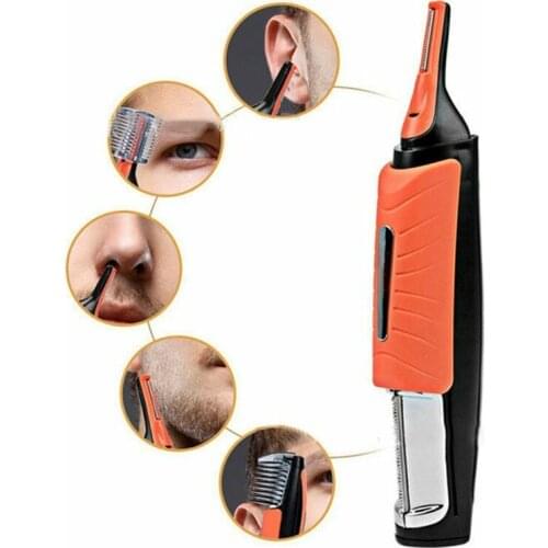 Micro Precision Eyebrow Ear Nose Trimmer Removal Clipper Shaver Unisex Personal Electric Face Care Hair Trimer With LED Light