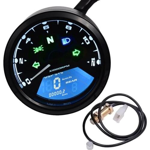 Motorcycle Panel Speedometer Night Vision Dial Odometer LED Multi-function Digital Indicator Tachometer Fuel Meter