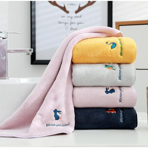 4 Color Embroidery 30*30CM Towel Small Square Towel Microfiber Super Soft Hand Towel Wipe Sweat Towel Bathroom Wash Towel