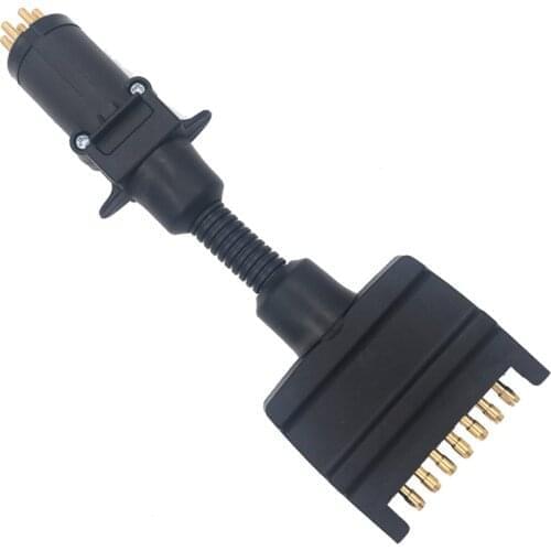 7-Way RV Connector Tester 7-Way Car Truck Trailer Socket Connection Tester RV Blade Electric Wiring Adapter