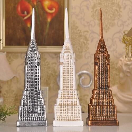 Groceries home accessories resin crafts Chrysler tower building model shoot props Decoration
