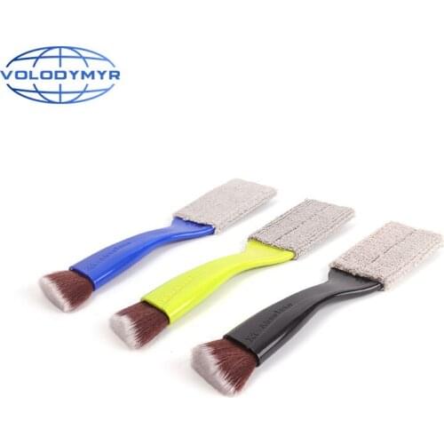 Volodymyr Car Detailing Brush 21cm Lengthen Double Head Brush for Auto Clean Detail Clean Interior Electrostatic Dust Remove