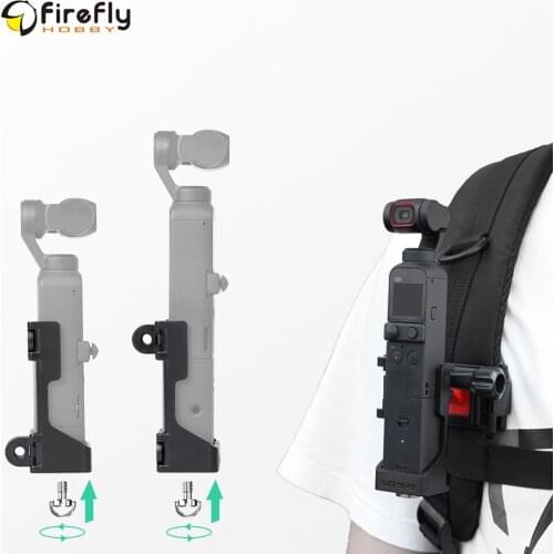 Sunnylife Foldable Dual Hook Adapter Base Mount Connecting Backpack Clamp Bicycle Clip Accessories for Pocket 2