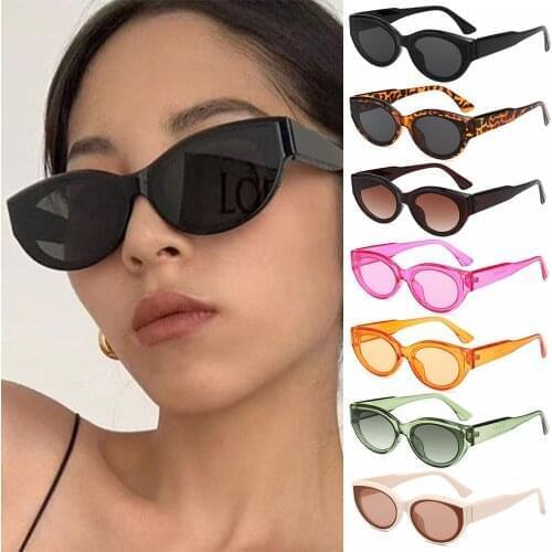 New Retro Oval Frame Sunglasses Personality Catwalk Small Frame Sunglasses Glasses Mens/Womens Universal UV400 Eyewear