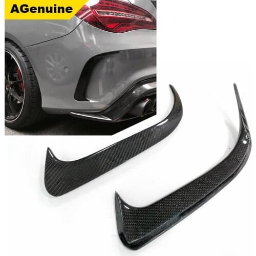 Carbon fiber ABS black red yellow green blue rear bumper canards trims for mercedes-Benz CLA Class W117 2013