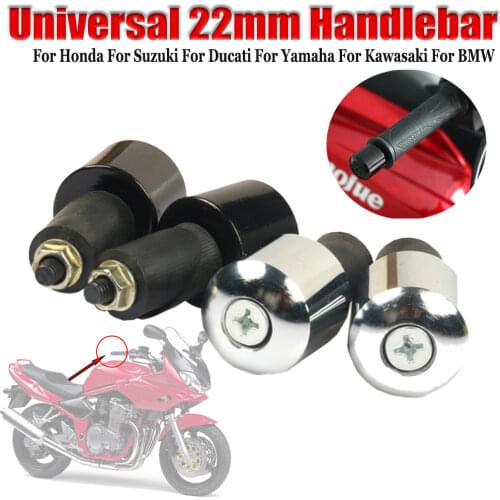2pcs 7/8 inch Motorcycle Handlebar Balanced Plug Universal Handle Bar End Grips Slider 22 mm Solid Iron For Honda Suzuki Yamaha