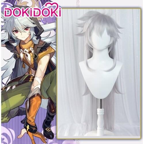 DokiDoki Game Genshin Impact Cosplay Halloween Razor Wig CosplayGenshin Impact Razor Cosplay Hair