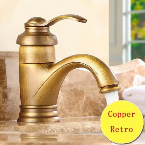 Retro teapot style toilet basin faucet vintage, Copper bathroom basin faucet hot and cold, Antique brass kitchen basin faucet