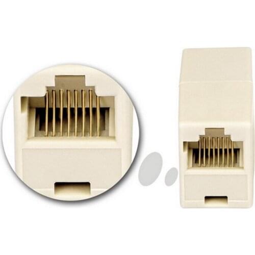 10Pcs CAT5e RJ45 Female to Female Inline Coupler Coupling Joiner Connector QJY99