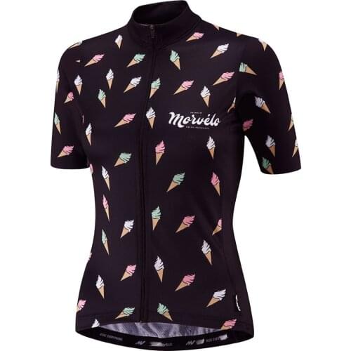 Morvelo Womens girls Summer Short Sleeve Cycling Jersey Bicycle Road MTB bike Shirt Outdoor Sports Ropa ciclismo Clothing