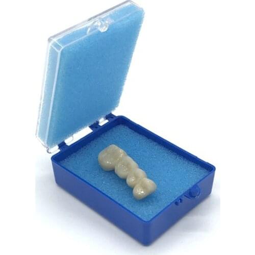 100pcs 1 inch Denture Box Sponge Case Dental Box 2 inch Appliance Organizer Container Storage Box for False Veneer Teeth