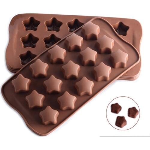 15 Holes Star Chocolate Mold Silicone mold, jelly, chocolate, Soap DIY Cake Decorating, Bakeware D535