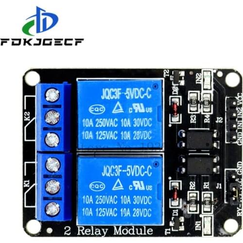 5V 2 Channel Relay Module Low Level Triggered 2-Way 2CH Relay Module with Optocoupler Expansion for Arduino