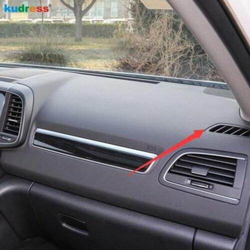 Car Interior Accessories For Renault Koleos 2016 2017 2018 2019 2020 ABS Matte Front Air Condition Vent Outlet Cover Trim 2pcs
